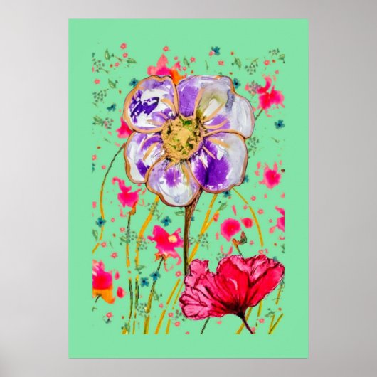 Blume Artwork Poster (Vorne)
