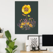 Blume Artwork Poster (Heimbüro)
