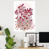 Blume Artwork Poster (Heimbüro)