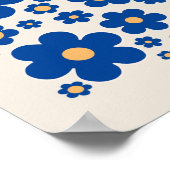 Blume Athen Blumenblauer Blumenmarkt Poster (Ecke)