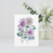 Blume, auch! postkarte (Stehend Vorderseite)