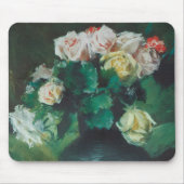 Blume (auch Rose genannt) von William Merritt Chas Mousepad (Vorne)