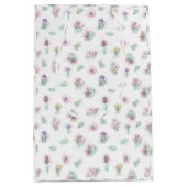 Blume auf Aquarellfärben Mittlere Geschenktüte (Vorderseite)