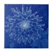 Blume auf blau fliese (Vorderseite)