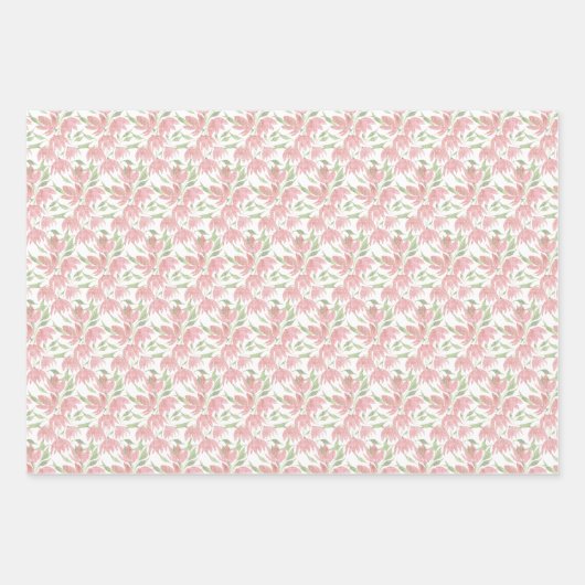 Blume auf dem Feld sind in rosa gestrichen Geschenkpapier Set (Vorderseite 3)