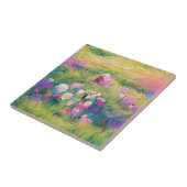 Blume auf dem Gebiet der lila-pinkfarbenen Digital Fliese (Seite)