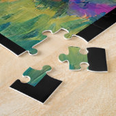 Blume auf dem Gebiet der lila-pinkfarbenen Digital Puzzle (Seite)