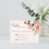 Blume auf dem Herbstfeld von Rust Fall RSVP Karte (Stehend Vorderseite)