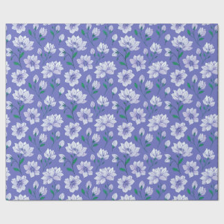 Blume auf dem Lavendel Geschenkpapier