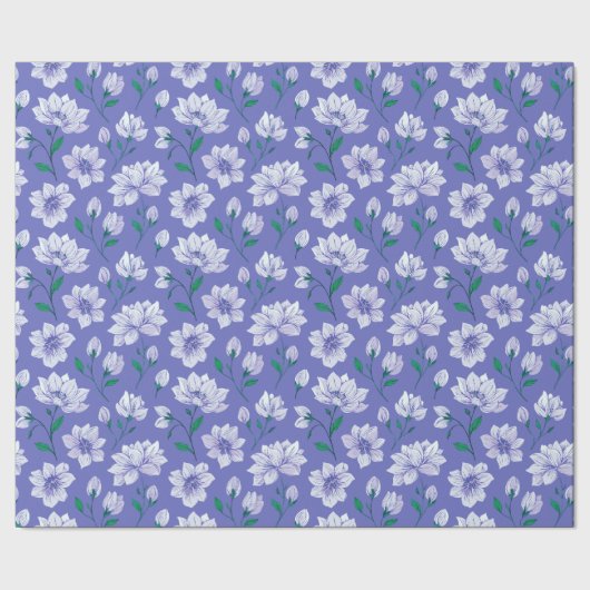 Blume auf dem Lavendel Geschenkpapier (Saum)