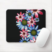 Blume auf dem Schwarzen Mousepad (Mit Mouse)