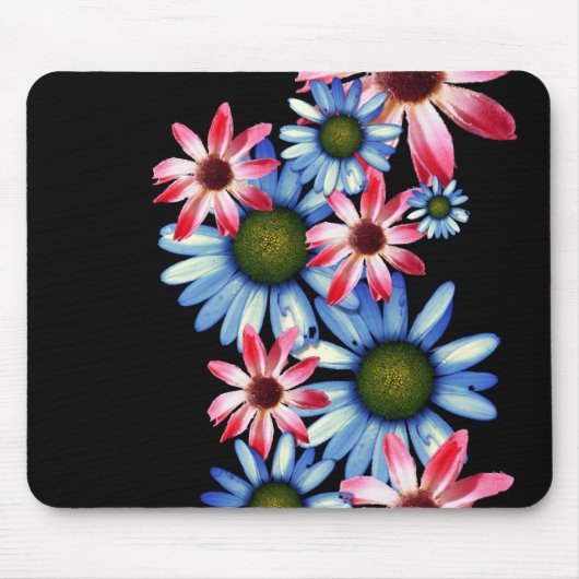 Blume auf dem Schwarzen Mousepad (Vorne)