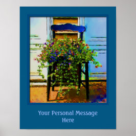 Blume auf dem Stuhl erstellen Sie Ihr eigenes Ange Poster