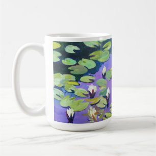 Blume auf dem Teich im Stil von Monet Kaffeetasse