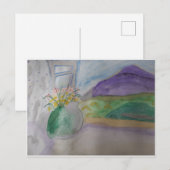 Blume auf dem Windows Postkarte (Vorne/Hinten)