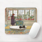 Blume auf dem Windows von einer Zuhause Carl Larss Mousepad (Mit Mouse)
