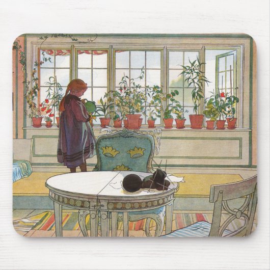 Blume auf dem Windows von einer Zuhause Carl Larss Mousepad (Vorne)