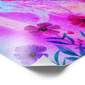 Blume auf der Brust Fotodruck (Ecke)