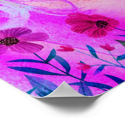 Blume auf der Brust Poster (Ecke)