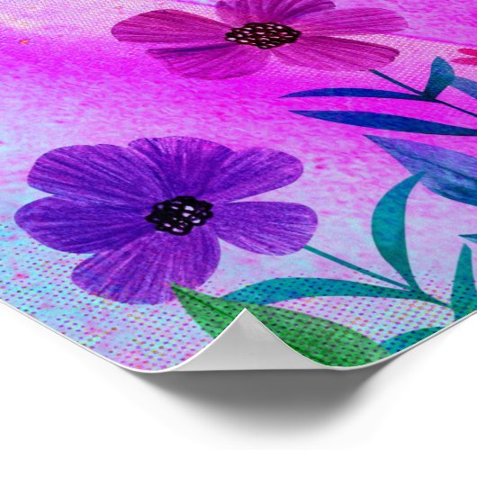 Blume auf der Brust Poster (Ecke)