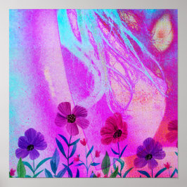 Blume auf der Brust Poster