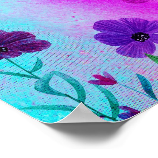 Blume auf der Brust Poster (Ecke)