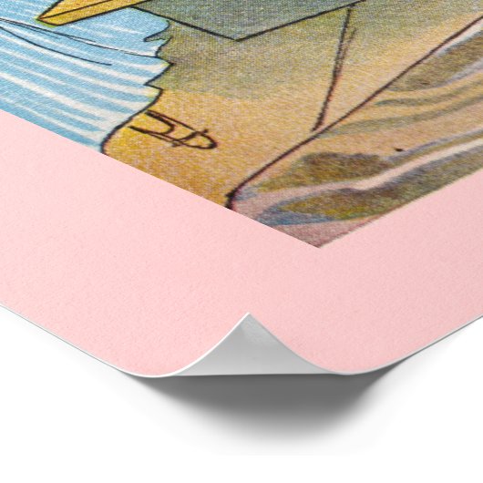 Blume auf der Fensterbank Larsson Canvas Print Poster (Ecke)