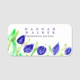 Blume auf der grünen Wiese Namensschild