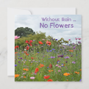 Blume auf der Karte regen zu realer Förderung