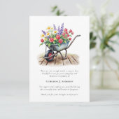 Blume auf der Rollbahn Foto Beerdigung Gedenkstätt Dankeskarte (Stehend Vorderseite)