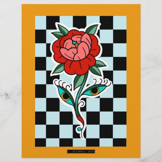 Blume auf der Tafel (Vorderseite)