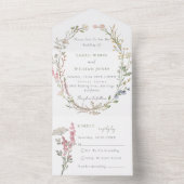 Blume auf der Wiese All In One Einladung (Innen Boden)