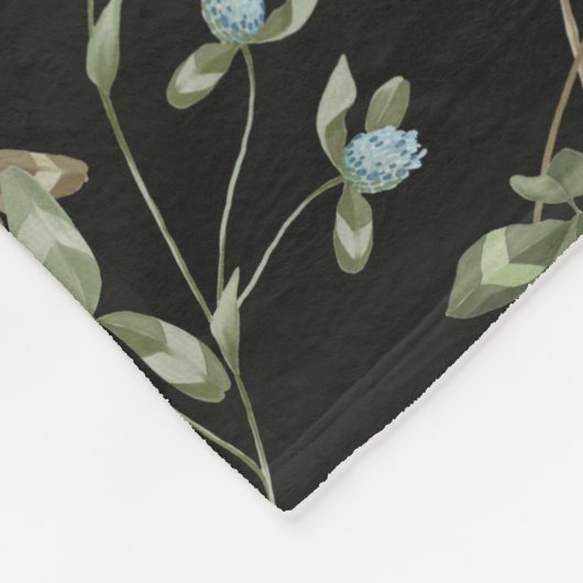 Blume auf der Wiese drucken ein Landhaus Fleecedecke (Ecke)