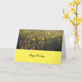 Blume auf der Wiese Geburtstagkarte Karte (Gelbe Blume)