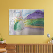 Blume auf der Windows-gesteppten Leinwand (Insitu (Wohnzimmer))