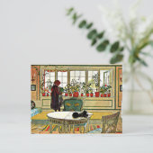 Blume auf der Windows-Malerei (Bearbeitung 2014) Postkarte (Stehend Vorderseite)