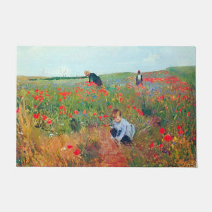 Blume auf einem Feld auswählen, Mary Cassatt Fußmatte