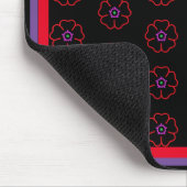Blume auf einem Personalisierten Schwarzen Hinterg Mousepad (Ecke)