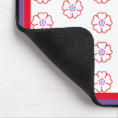 Blume auf einem Personalisierten, weißen Hintergru Mousepad (Ecke)