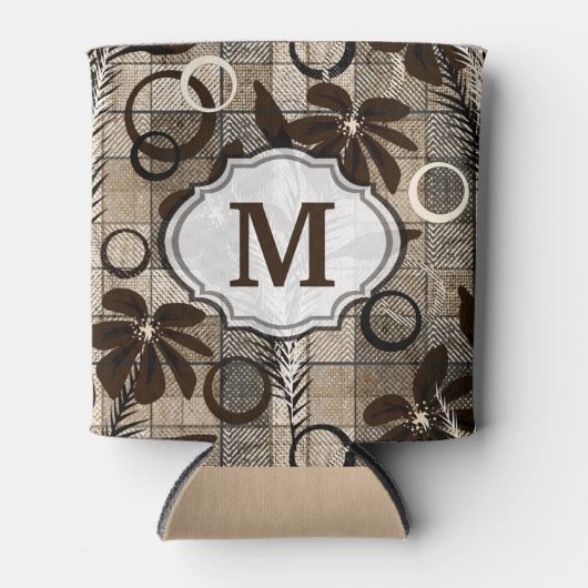 Blume auf einem Schachbrettboden in einem rustikal Dosenkühler (Vorderseite)