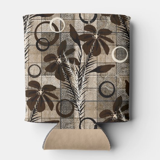 Blume auf einem Schachbrettboden in einem rustikal Dosenkühler (Rückseite)