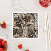 Blume auf einem Schachbrettboden in einem rustikal Serviette (Beispiel)