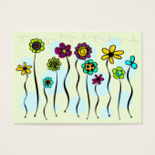 Blume auf einem Stick-Geschenketikett (Vorderseite)