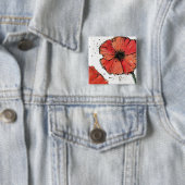 Blume auf einem weißen Hintergrund Button (Beispiel)