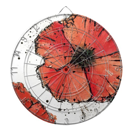 Blume auf einem weißen Hintergrund Dartscheibe (vorne)