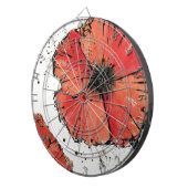 Blume auf einem weißen Hintergrund Dartscheibe (Vorderseite rechts)