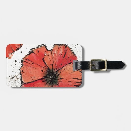 Blume auf einem weißen Hintergrund Gepäckanhänger (Vorderseite horizontal)