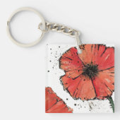 Blume auf einem weißen Hintergrund Schlüsselanhänger (Vorderseite)