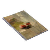 Blume auf einem Windows Ledge Notebook Notizblock (Rechte Seite)