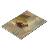 Blume auf einem Windows Ledge Notebook Notizblock (Linke Seite)